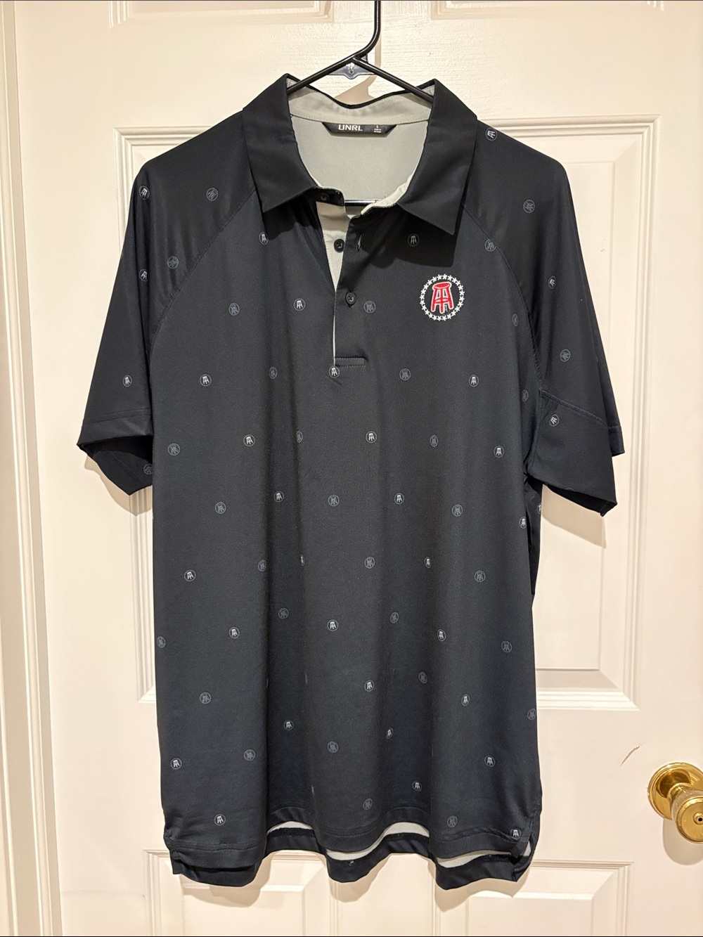 UNRL Barstool Sports Men's Black Short-Sleeve Golf Shirt